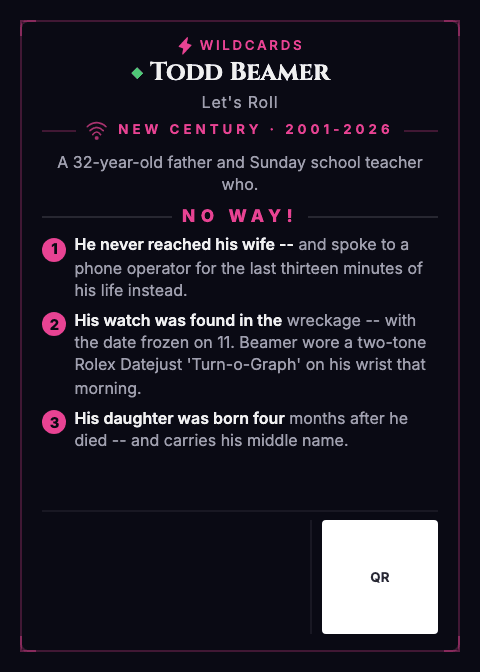 Todd Beamer — card back